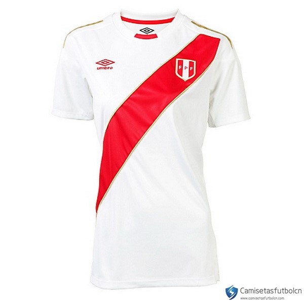 Camiseta Seleccion Perú Mujer Primera equipo 2018 Blanco